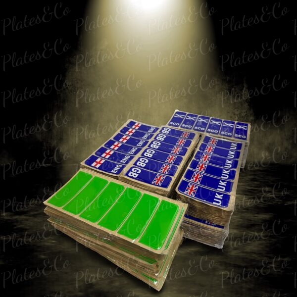 3D Gel Flag/Badge x 6